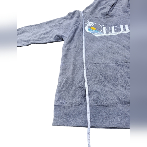 O'Neill Girls Graphic Logo Fleece Gray Hoodie - Picture 4 of 9
